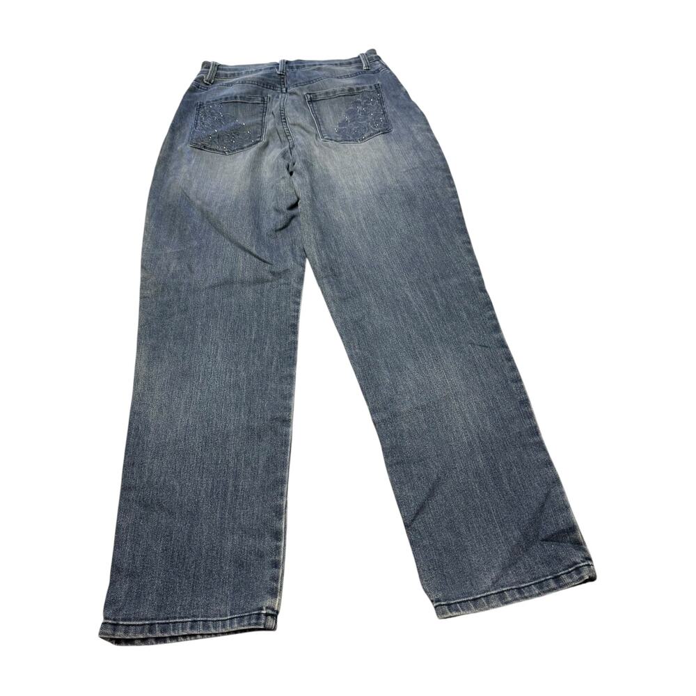Gloria Vanderbilt Amanda Straight Jeans Size 6 Rhinestone Pockets - Picture 8 of 8